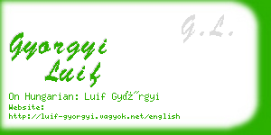 gyorgyi luif business card